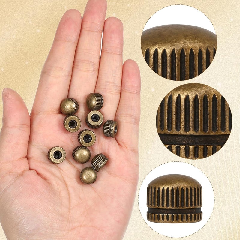 Zelphvt M4 Screw Caps for Light Fixture 8 Pcs Threaded Cap Nuts Ceiling Light Screw Cap Cover Lamp Shade Holder Replacement Nut for Outdoor Lights Pendant Wall Sconce Chandelier Ceiling Lights（0.43 * 0.31in） - Image 3